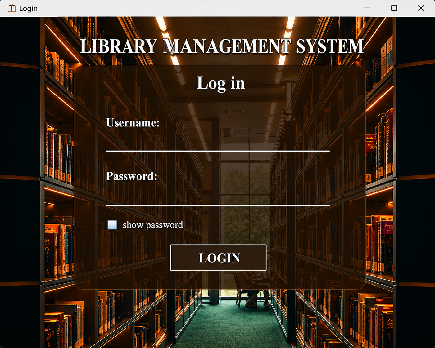 LMS GUI screenshot